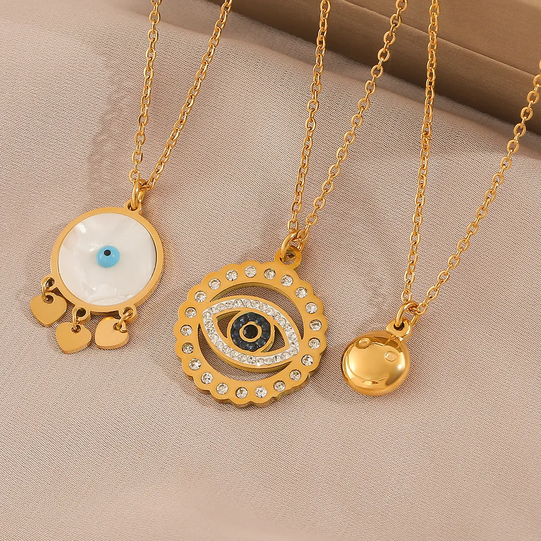 Authentic Evil Eye Pendant Necklace For Women Lucky Turkish Eye Choker Gold Plated Neck Chain Jewelry Party Gifts