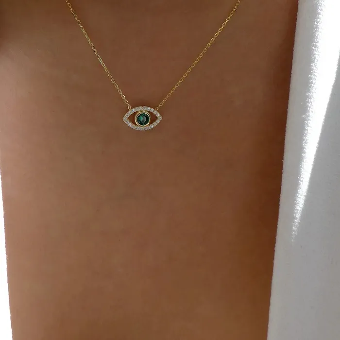 Authentic Celestial Gaze Protective Talisman - Luminous Evil Eye Gold-Plated Amulet