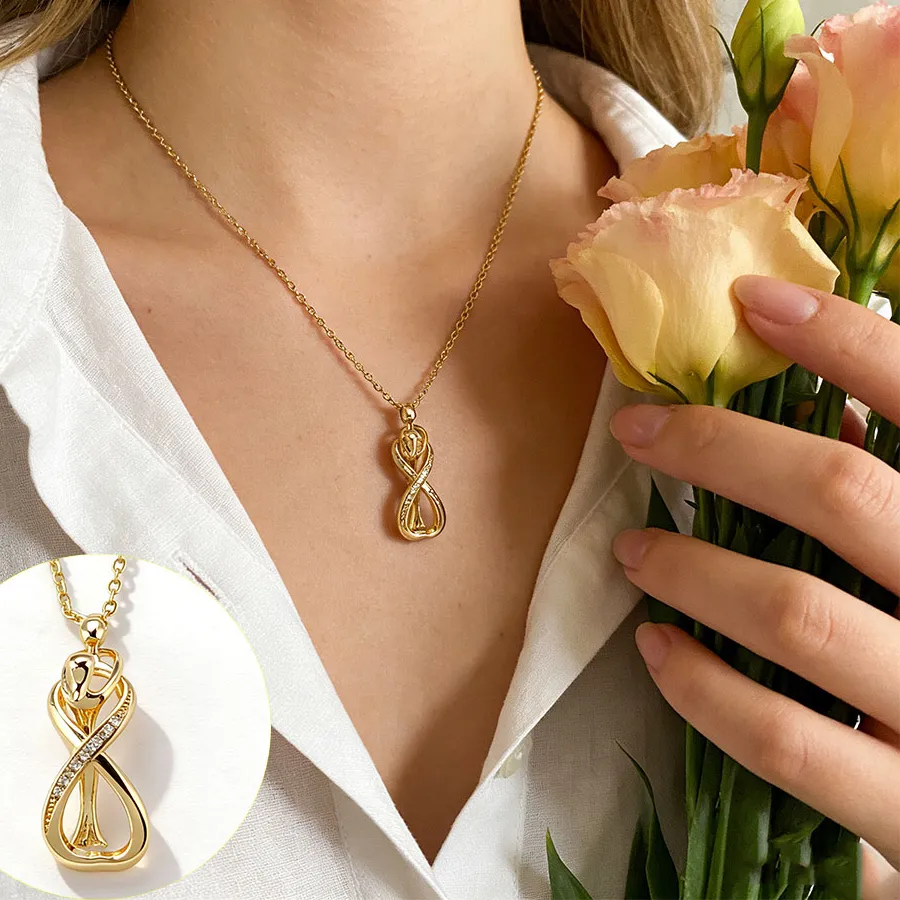 Authentic The Infinite Radiance Gold-Plated Eternity Pendant