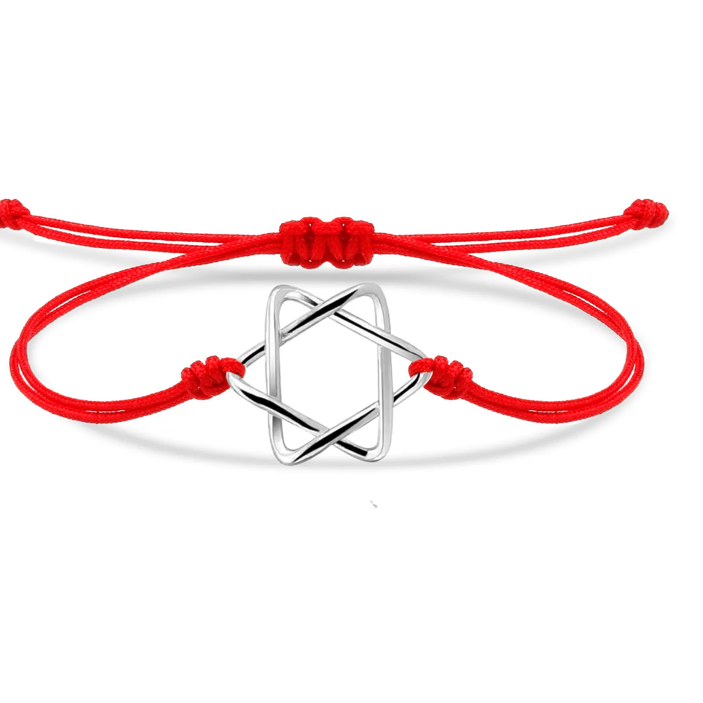Authentic The Crimson Seal of Protection: Star of David Cord Bracelet