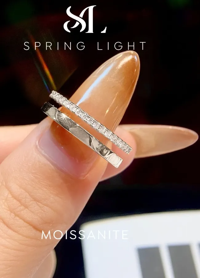 Authentic Celestial Dual-Orbit Moissanite Radiance Ring - Sacred Vow of Eternal Clarity