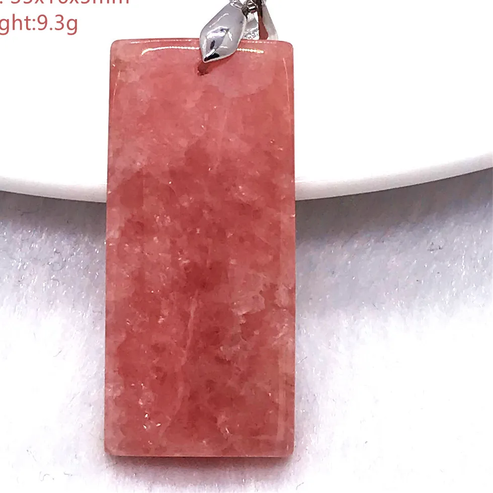 Authentic Top Natural Red Rhodochrosite Necklace Pendant Jewelry For Woman Lady Man Love Gift Crystal Beads Silver Argentina Stone AAAAA