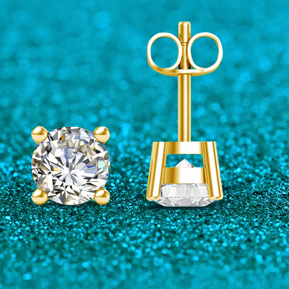 Authentic Celestial Radiance Moissanite and 18k Gold Ethereal Talismans