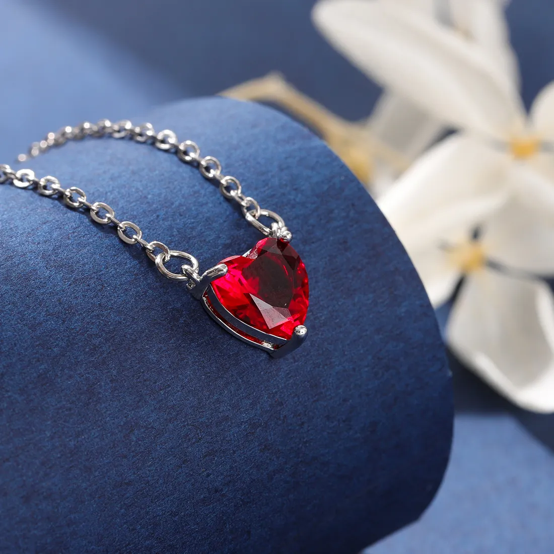 Authentic Crimson Heart of Passion Crystal - Sacred Love and Desire Sterling Silver Talisman