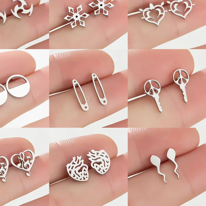 Authentic Fashion Genshin Impact Earring Stainless Steel Hydro Dendro Anemo Electro Cryo Pirate Earrings For Women Cosplay Ear StJewelry