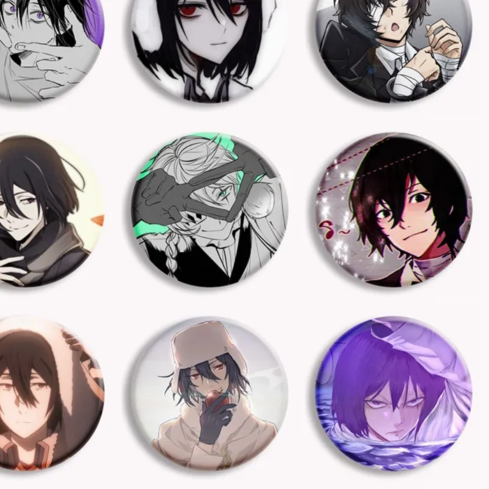 Authentic Anime Bungo Stray Dogs Button Pin Character Fyodor Fan Art Brooch Badge Bag Accessories Jewelry Fans Collect 58mm Friends
