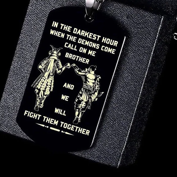 Authentic Shadow Sentinel Dog Tag – Brotherhood Amulet for the Darkest Hour