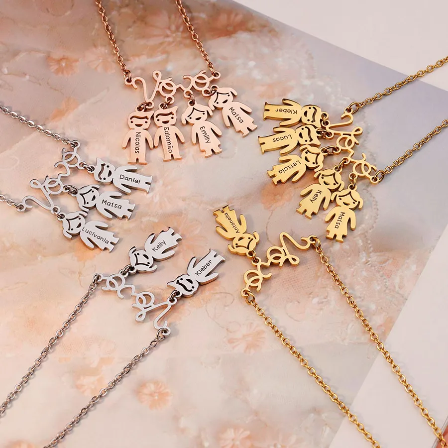 Authentic Personalized Names Vovó Grandmother Necklace Custom Dog Cat Pets Vovo Choker For Grandma Ladies Women Mother Mother's Day