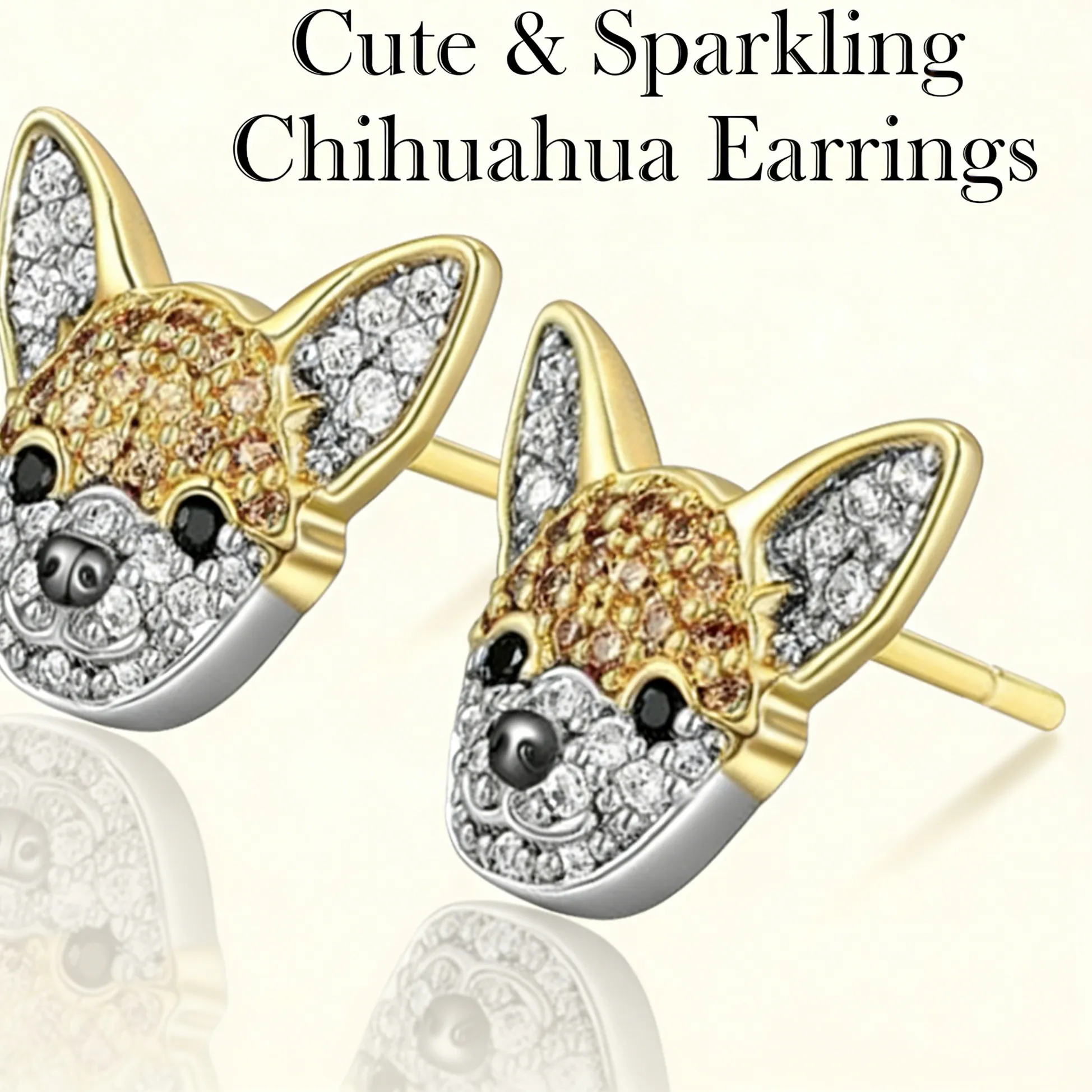 Authentic Celestial Guardian Chihuahua Spirit Studs - Enchanted Totem of Loyalty and Joy