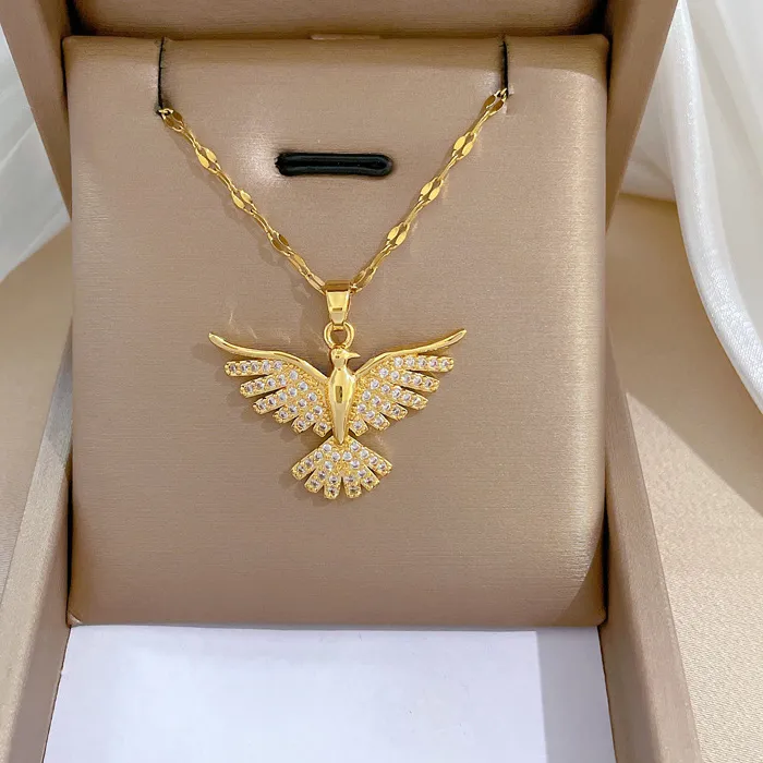 Authentic Classic Phoenix Wing Animal Necklace Fashion Cute Bird Wedding Personality Versatile Clavicle Chain Birthday Gift