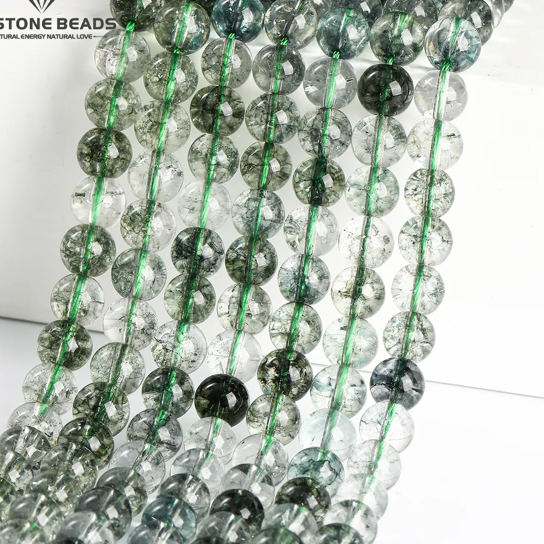 Authentic High Quality Green Ghost K9 Crystal Bead Round Loose Spacer 6 8 10mm for Jewelry Making Diy Necklace Bracelet Accessory 15"