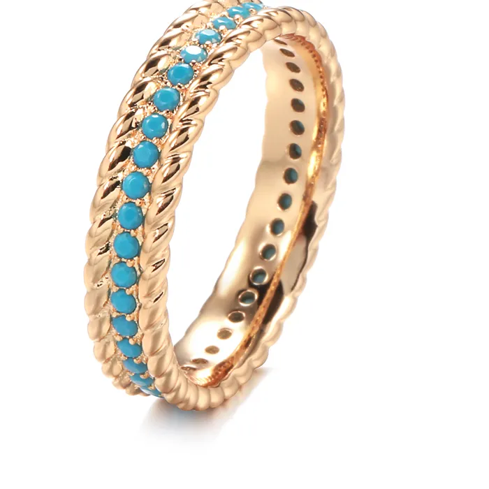 Authentic Celestial Horizon Turquoise Rose Gold Amulet Ring