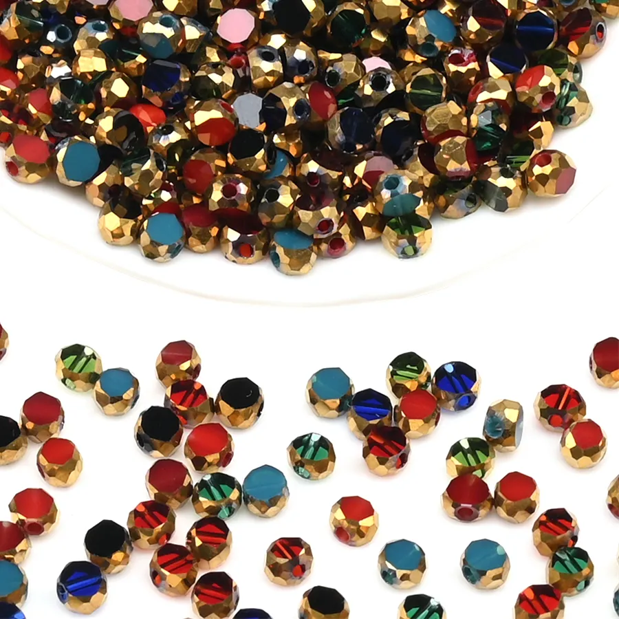Authentic Sacred Golden Facets: 72-Piece Alchemical Glass Bead Set