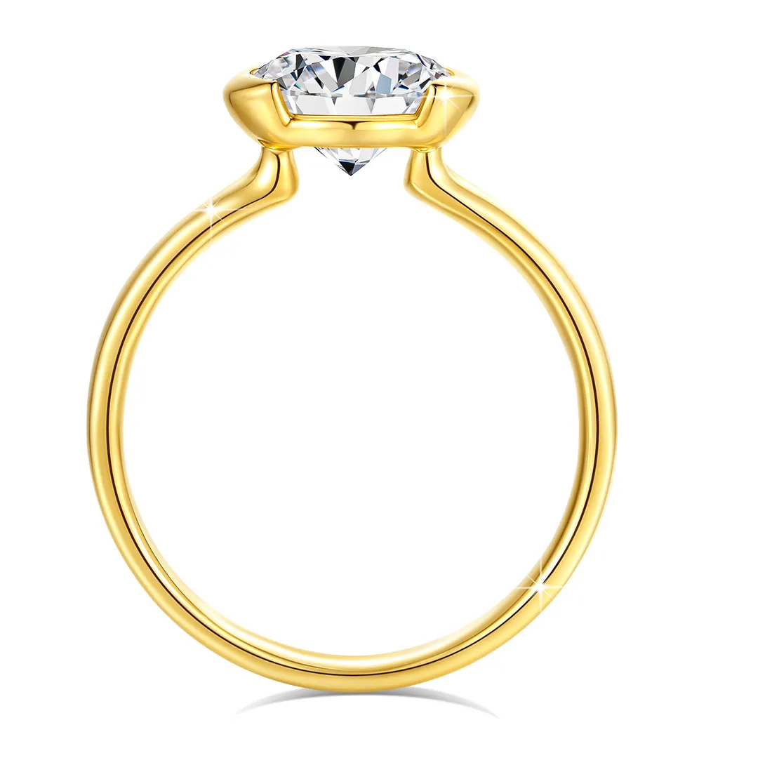 Authentic The Ethereal Blossom: 14K Gold Moissanite Solitaire