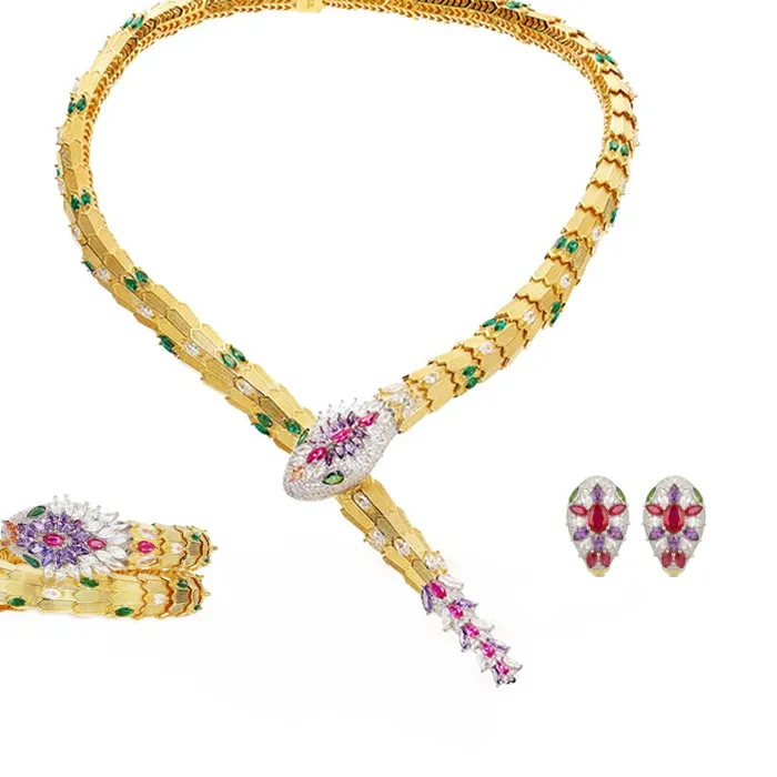 Authentic Serpent's Embrace Golden Bridal Trio Of Protection And Love