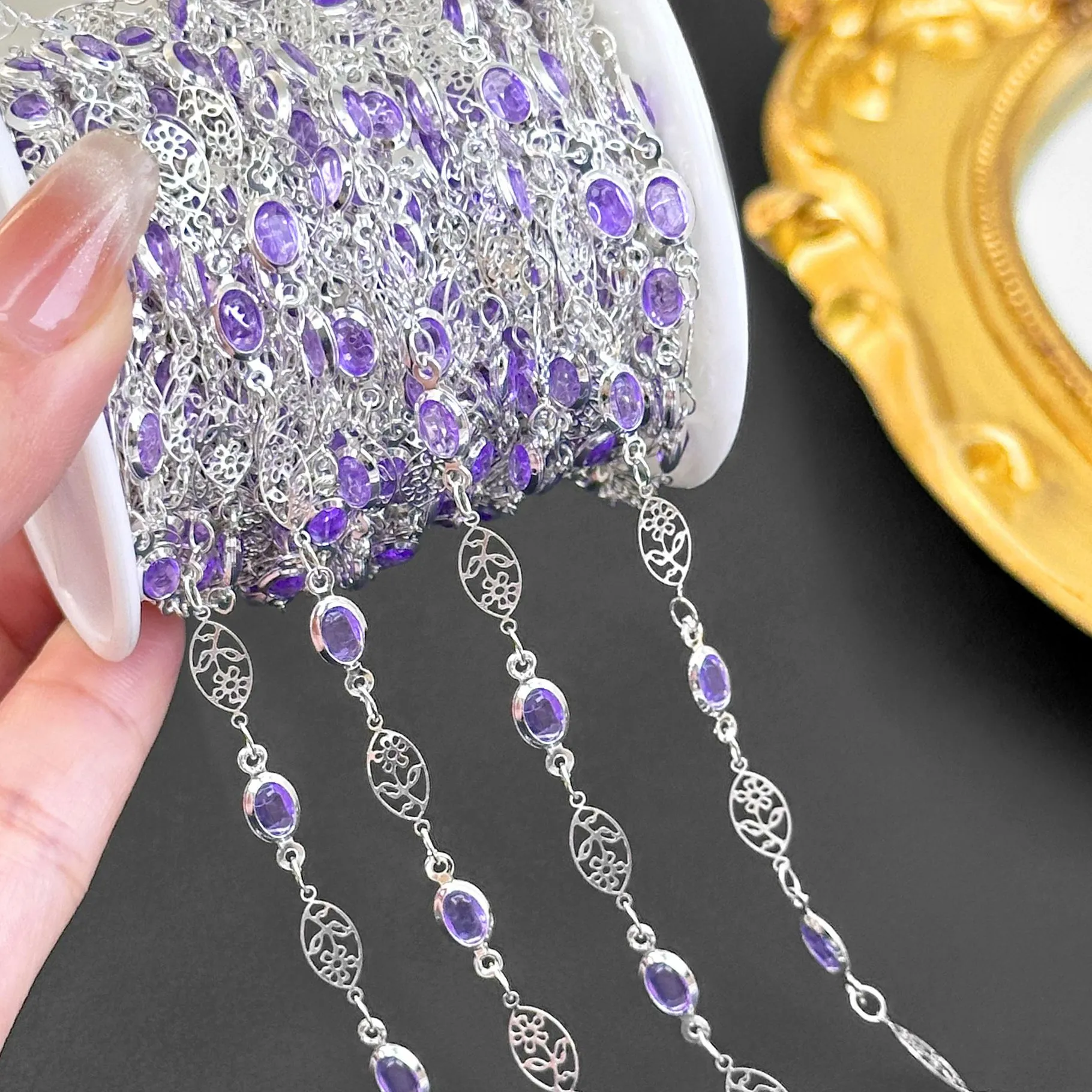 Authentic The Ethereal Bloom: Sacred Geometric Filigree Chain