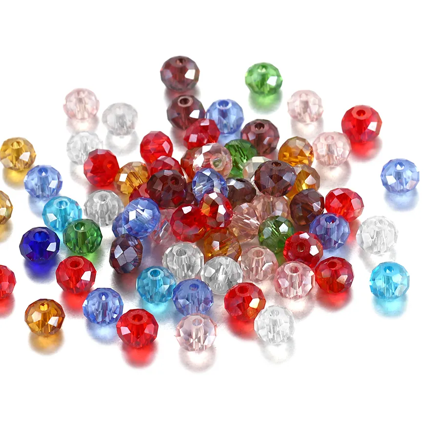 Authentic 70-300pcs/lot Glass Flatback Beads 3 4 6 8mm Czech Crystal Loose Round Ball Beads For DIY Bracelet Earring Jewelry Making