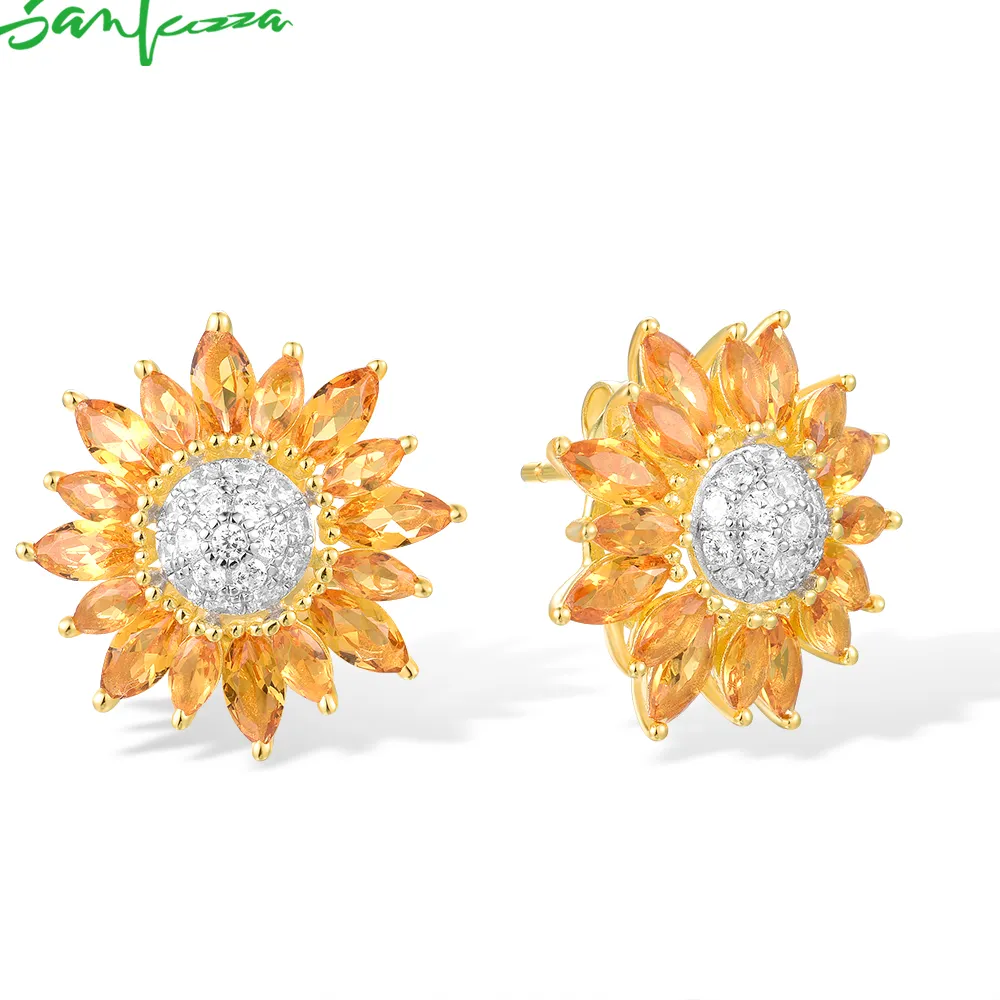 Authentic Sunflower Radiance: Sterling Silver Studs to Illuminate Your Spirit