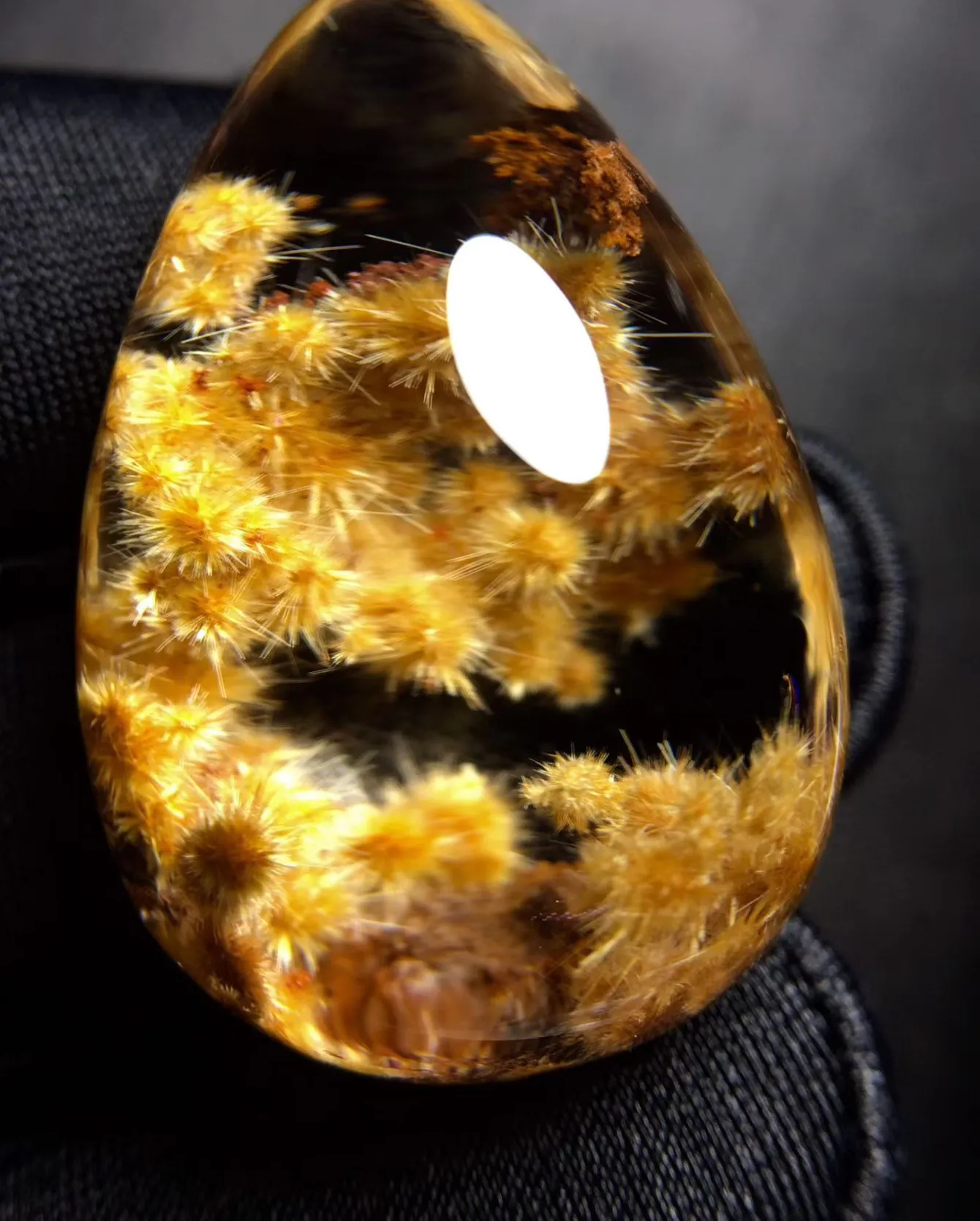 Authentic Natural Gold Rutilated Quartz Pendant Rutilated Quartz Jewelry 31.7*22*16.6mm Flower Sun Men Women Brazil AAAAAAA