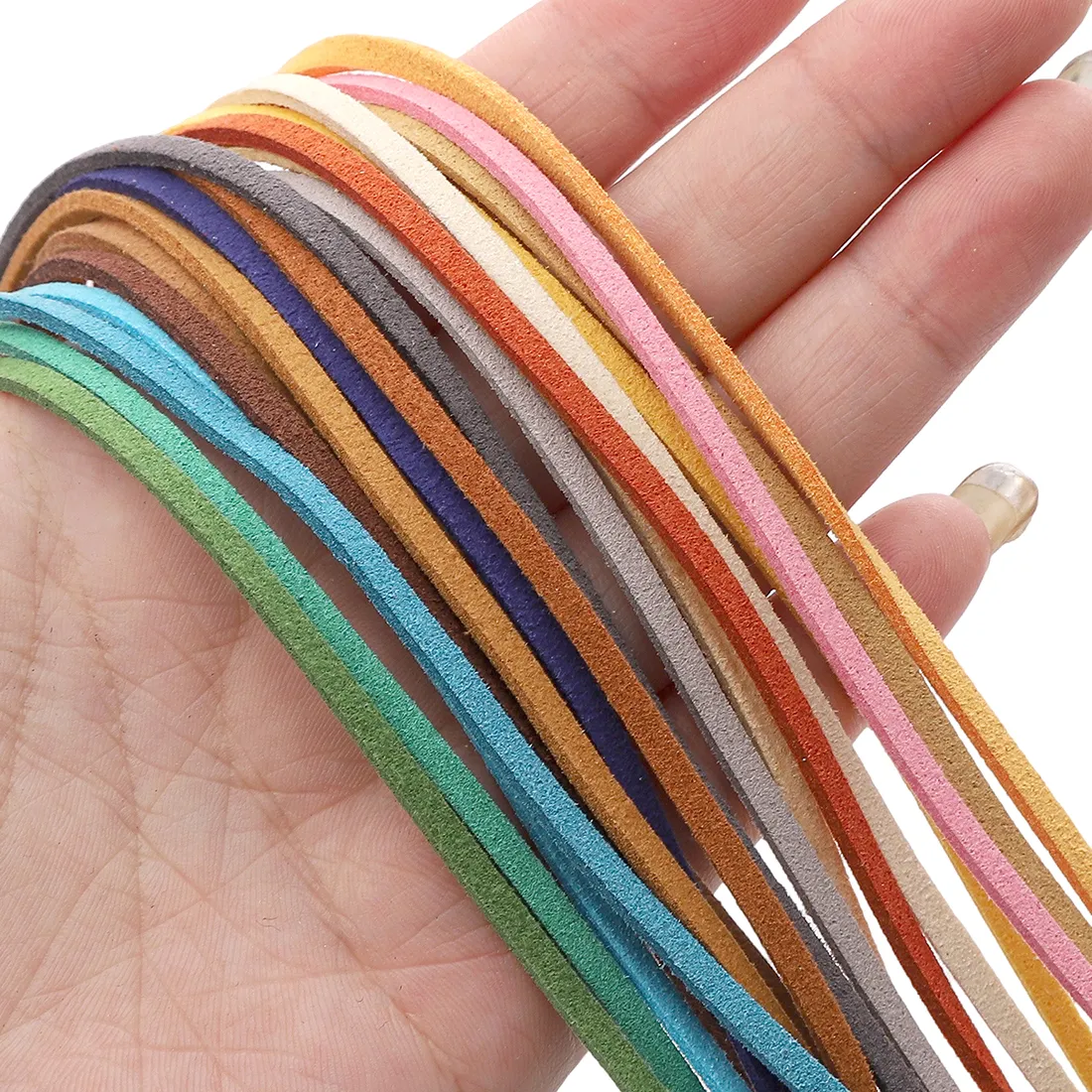 Authentic Weft of Cosmic Harmony - Double-Sided Suede Woven Cord for Sacred Jewelry
