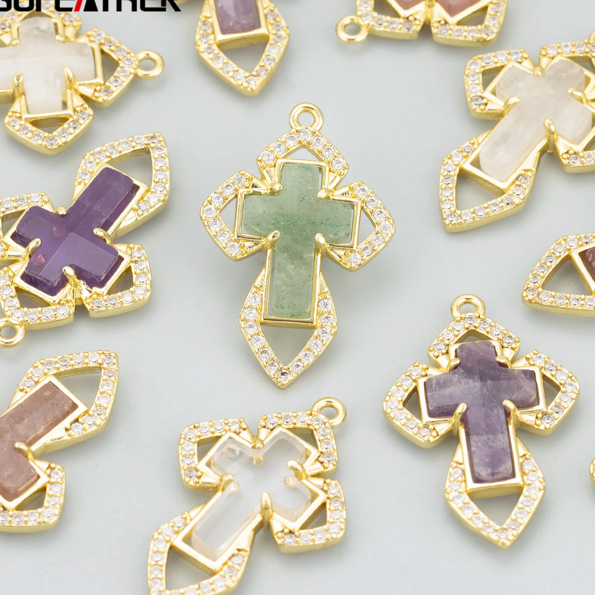 Authentic GUFEATHER,1pcs/lot,MH96,jewelry accessories,14k gold plated,,natural stone,charms,hand made,jewelry making,diy pendants