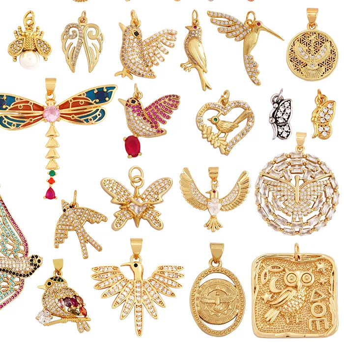 Authentic Whispers of the Wild: 18K Gold Plated Animal Charm Pendant