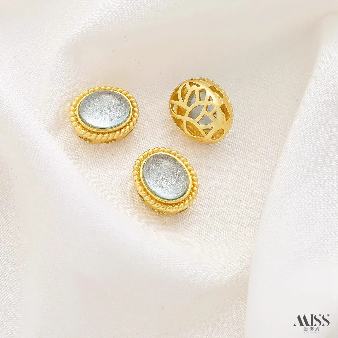 Authentic Radiant Alchemy 18K Gold- Plated Sacred Geometry Spacer Beads