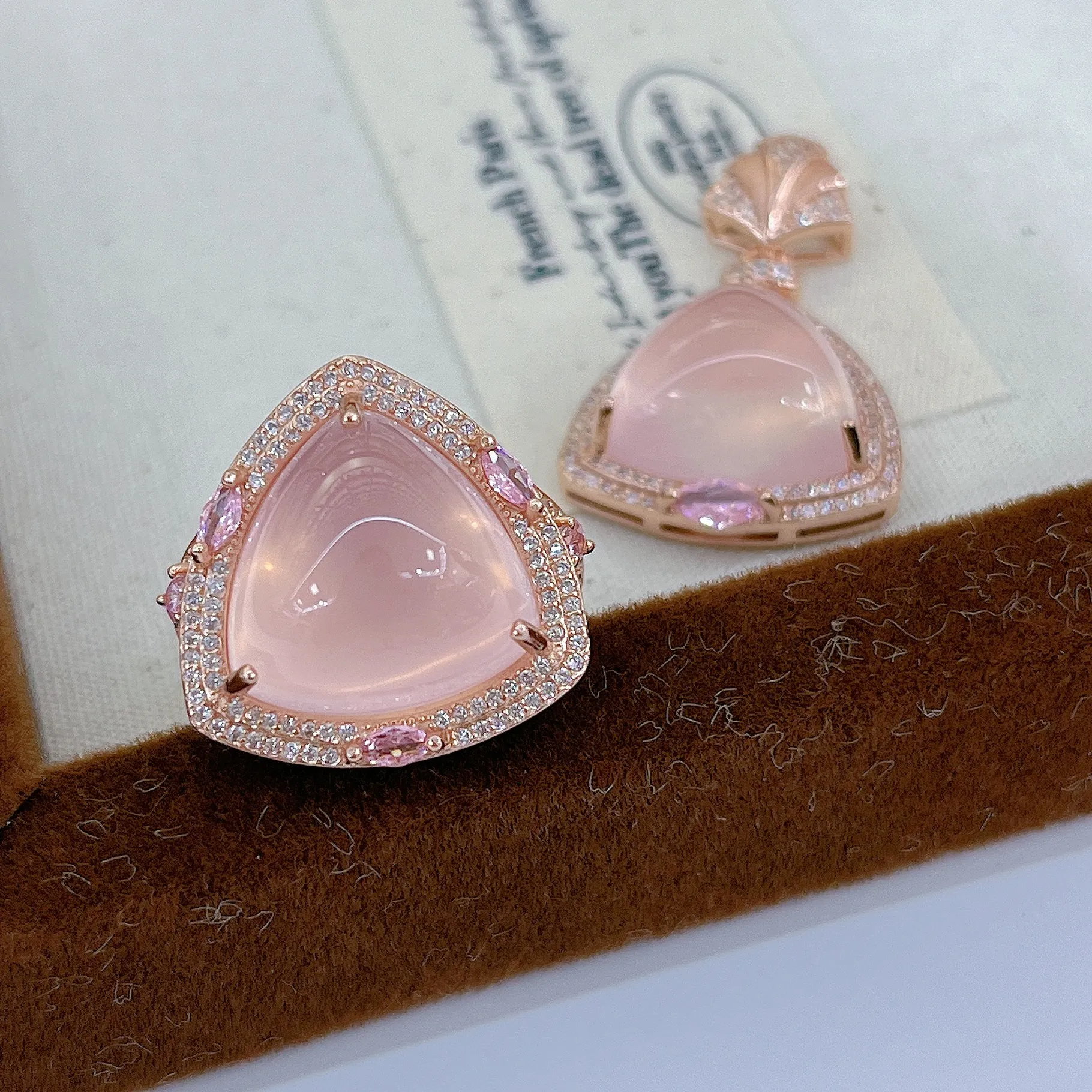 Authentic Whispers Of The Rose Heart Pink Quartz & Rose Gold Aura