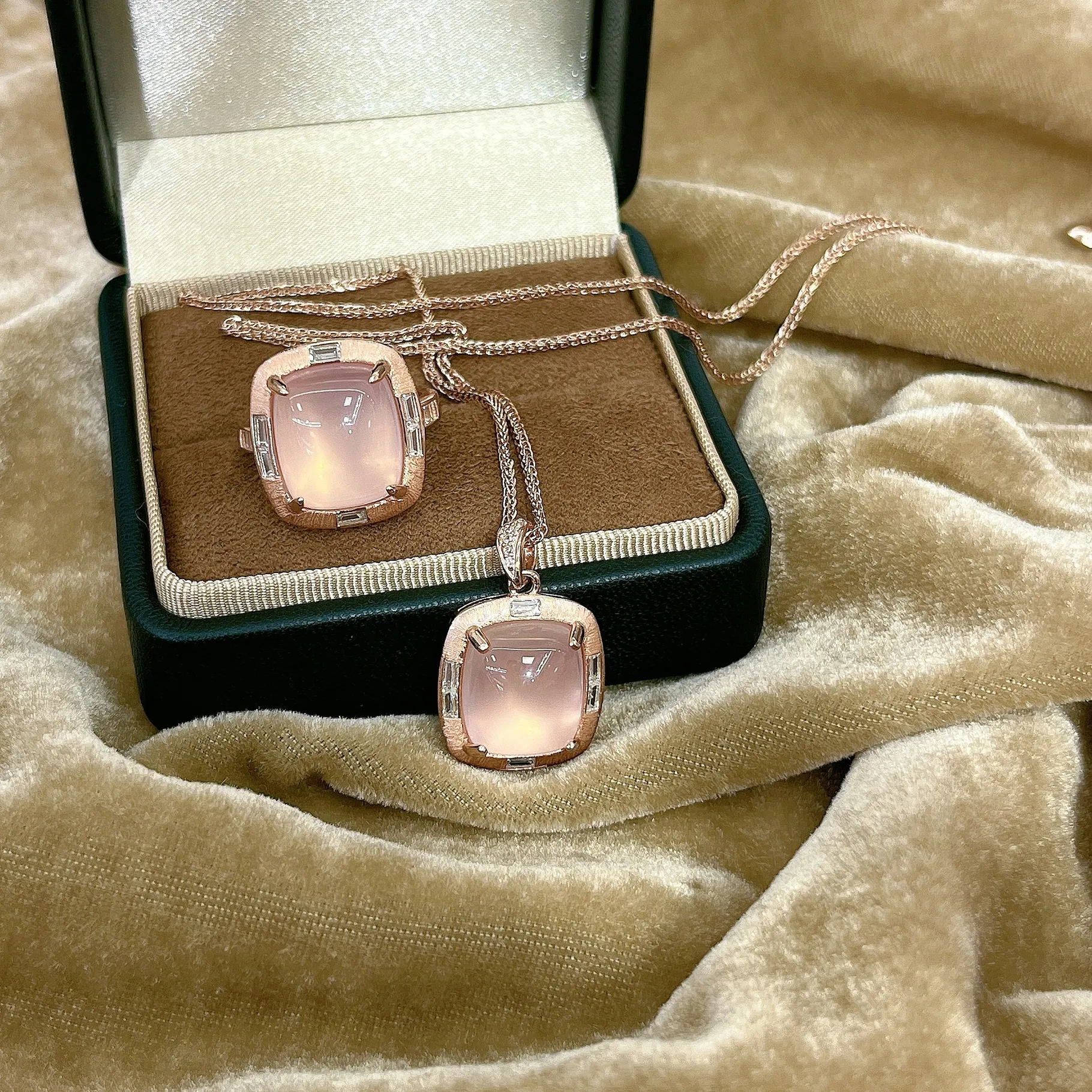 The Vein Of Eternal Devotion Rose Quartz Talisman Ensemble
