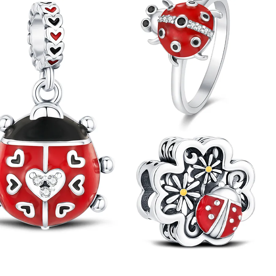 Authentic Lucky Ladybug's Promise: Four-Leaf Clover Protection & Prosperity