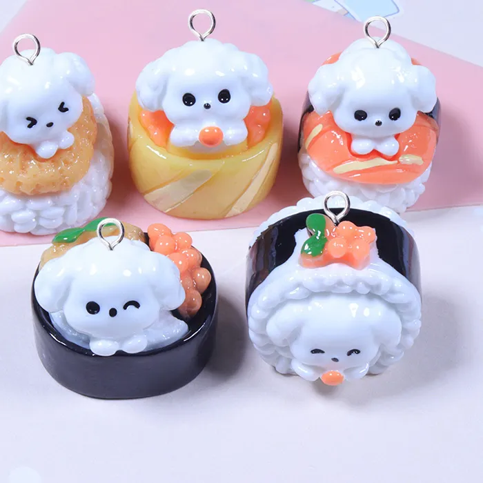 Authentic Canine Delicacies: The Whimsical 3D Dog Sushi Charms