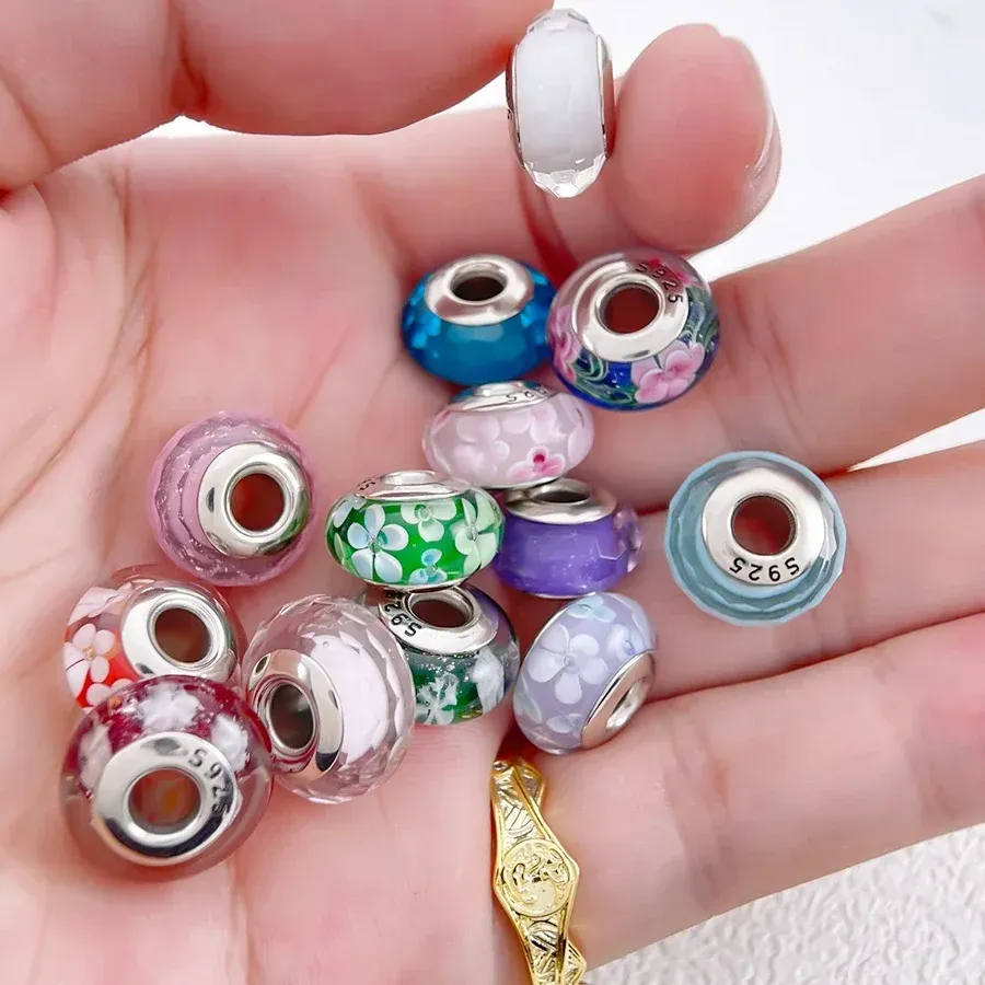 Authentic Celestial Nebula Sparkle Glass Charm