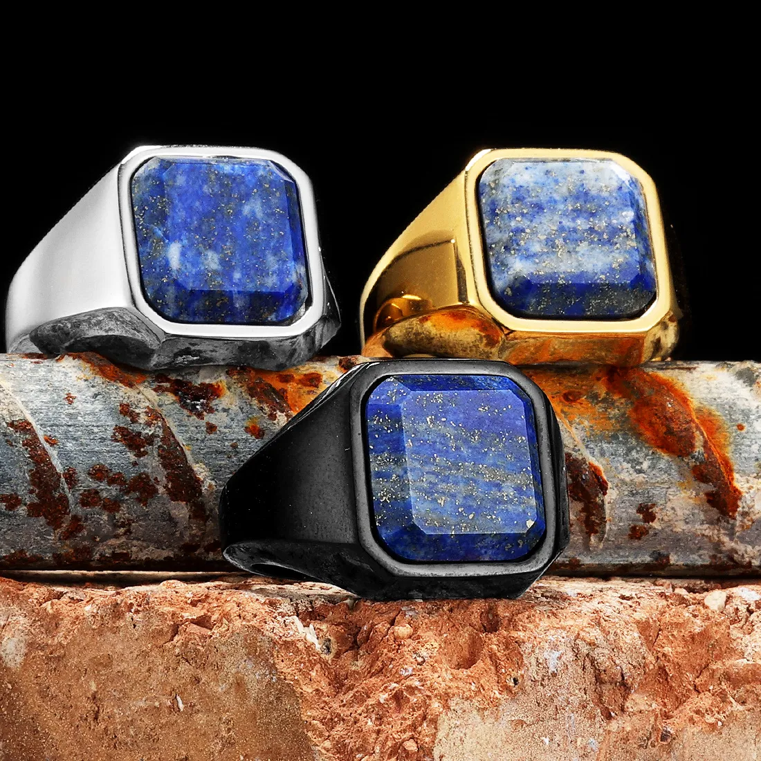 Authentic Luxury Galaxy Starry Sky Men Rings Stainless Steel Punk Rock Aesthetic Fashion Women Jewelry Accessories For Gift Wholesale