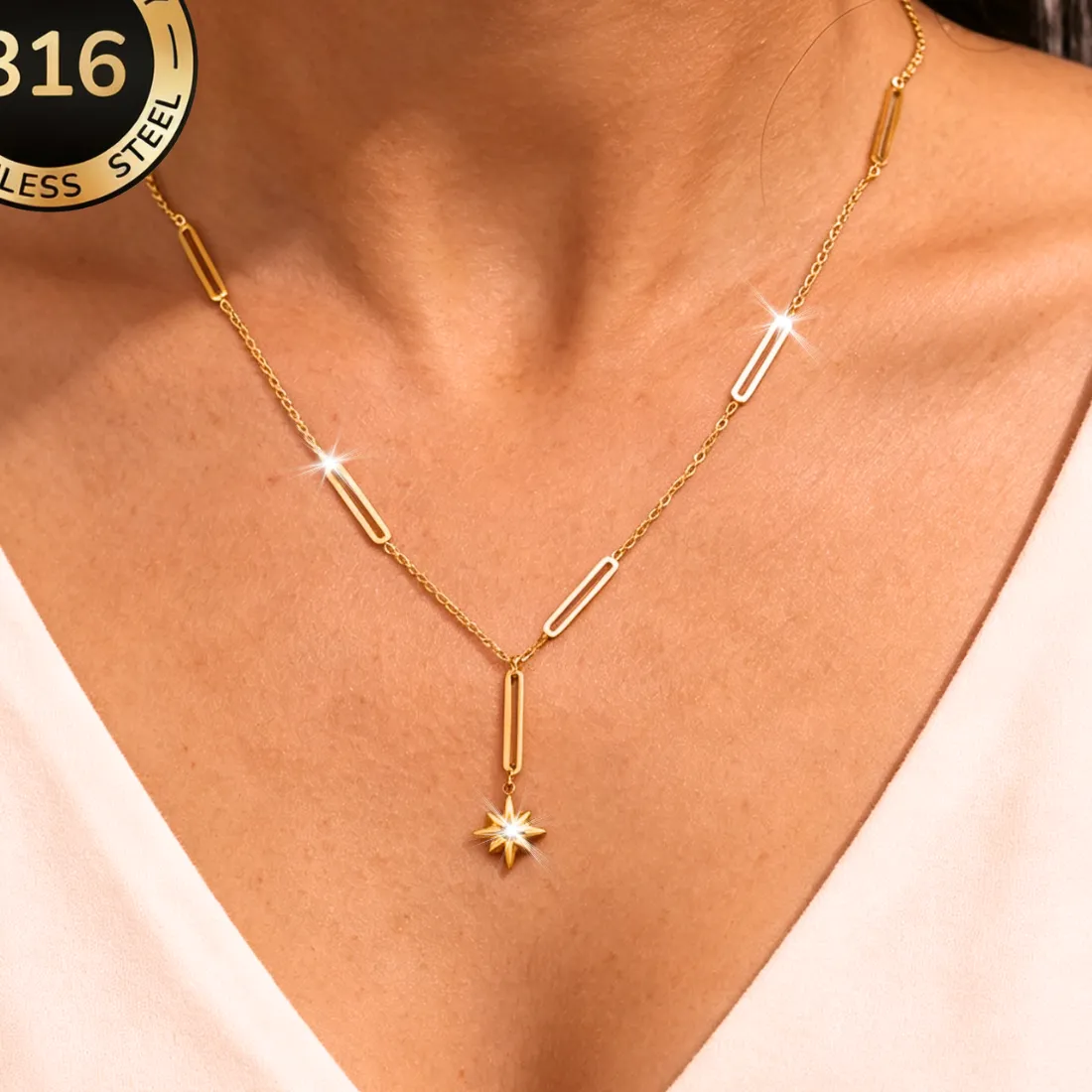 Authentic The Celestial Guide: North Star Lariat of Eternal Radiance