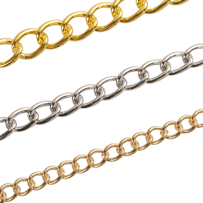 Authentic 2Meters 2.5/3.5/4.5mm Metal Chains Flat Extension Chains Gold Silver Color For DIY Jewelry Making Bracelet Necklace Accessories