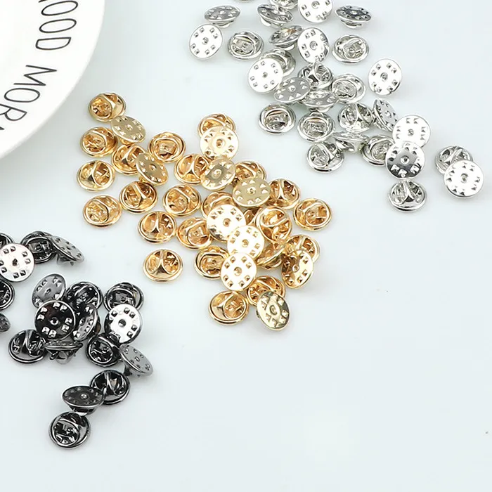 Authentic 20pcs 50pcs 80pcs 100pcs Metal Pin Brooch Base Back Bar Badge Holder Finding Safe Lock Brooches Pins For DIY Jewelry Accessories