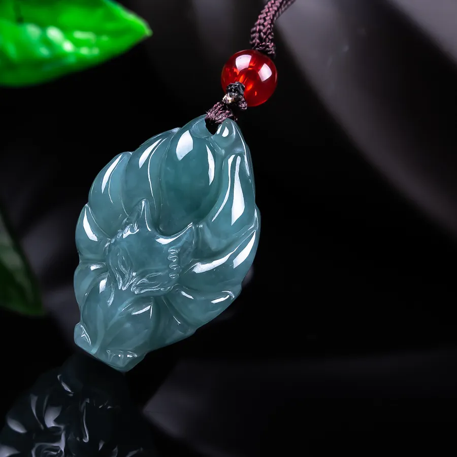 Authentic Whispers of the Celestial Fox: A Jadeite Amulet of Enchantment