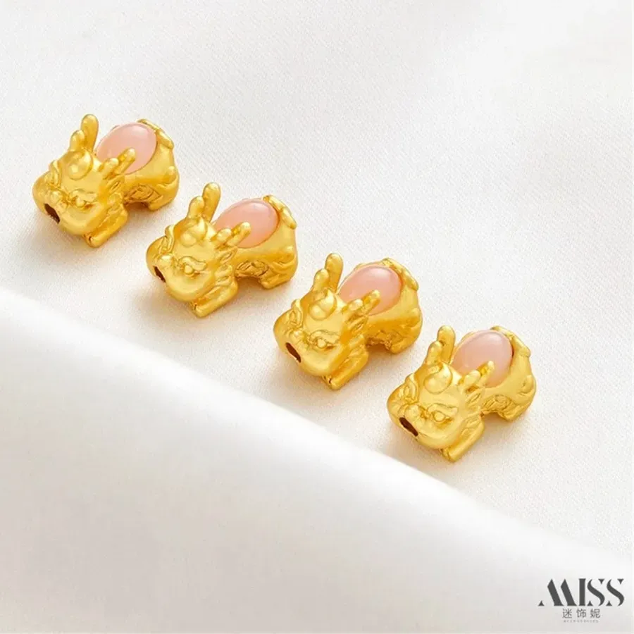 Authentic The Golden Guardian: Pixiu Wealth and Prosperity Through-Hole Talisman Bead