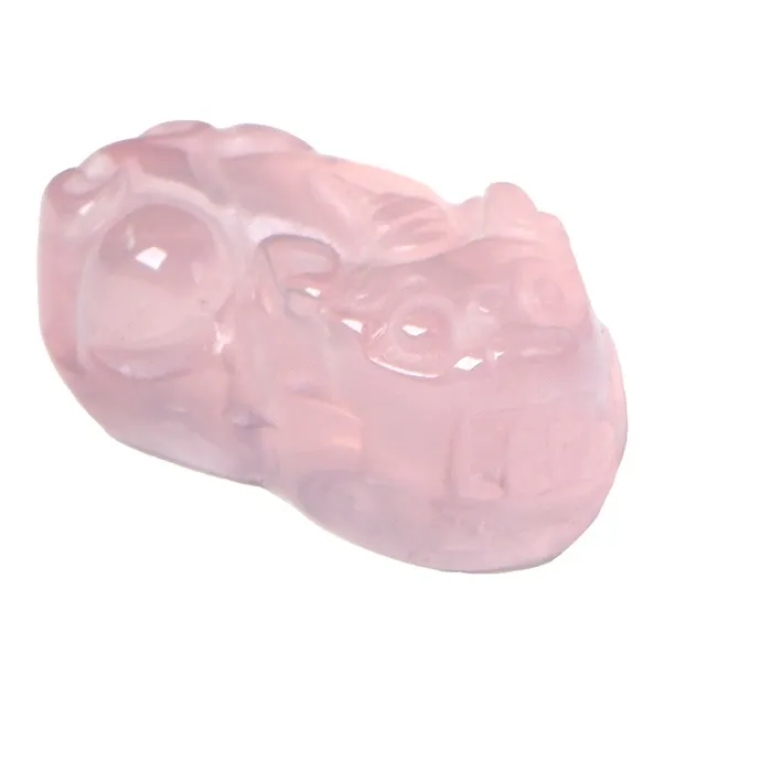 Authentic 5A Natural Rose Quartz Pixiu Piyao Display Pendant DIY Jewelry Making