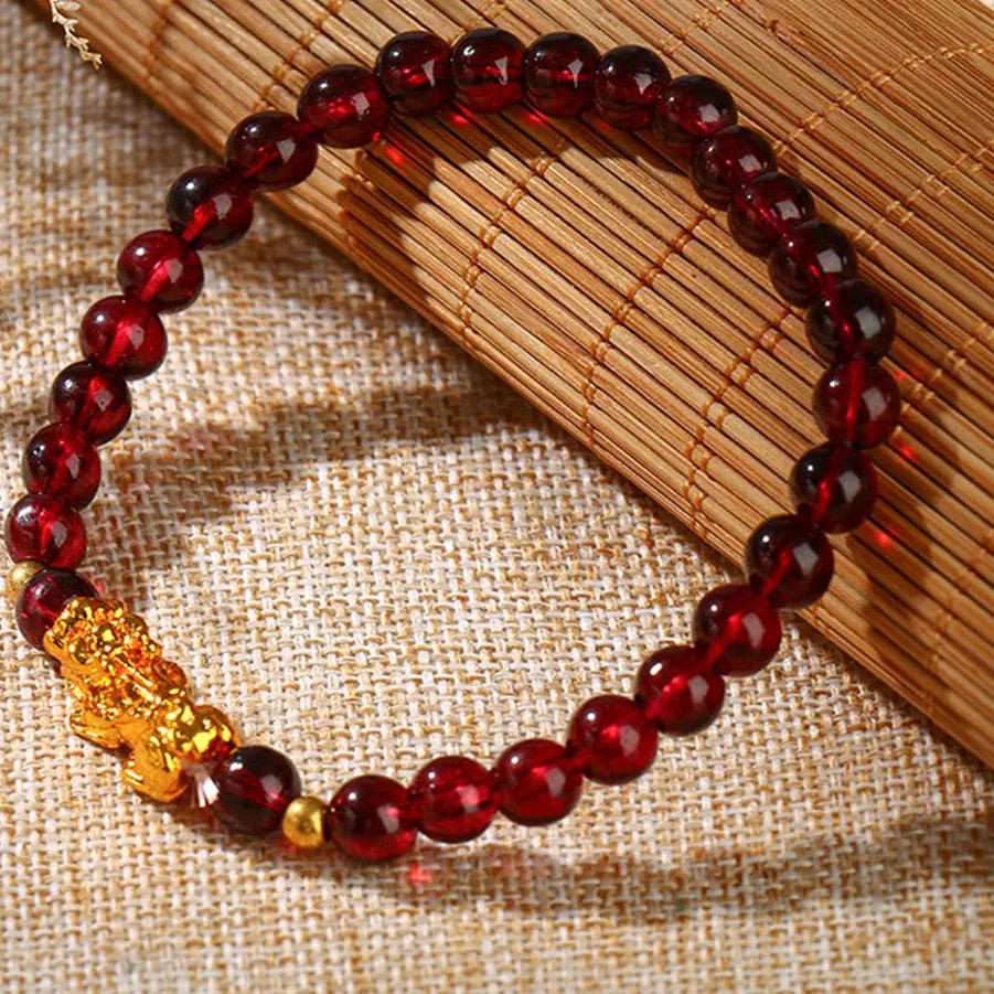 Authentic Fengshui Pixiu Bracelet Natural Obsidian Stone Beads Bracelets For Women Men Wealth Good Luck Buddha Bracelets Wristband Jewelry