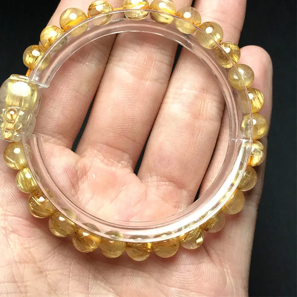 Authentic Golden Rutilated Quartz: Bracelet of Inner Light & Abundance