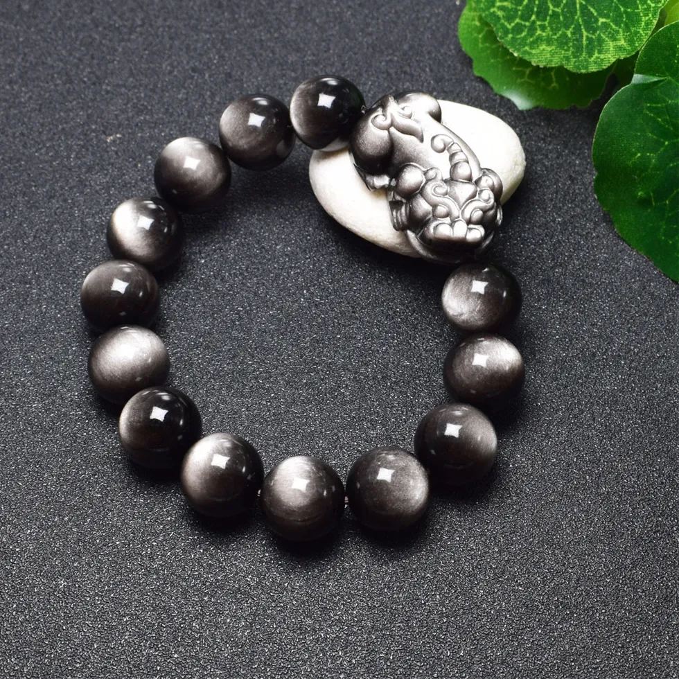 Authentic Obsidian Charm: Unlocking the Mystical Power of Silver Pixiu Beads