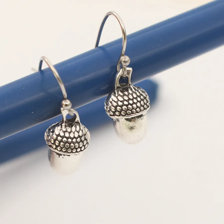 Authentic The Golden Seed of Endurance: Sacred Oak Nut Earrings