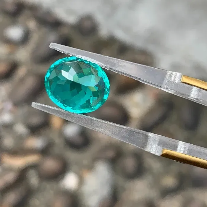 Authentic High Quality Lab Grown Paraiba Oval Cut Loose Gemstone AGL Certified DIY Advanced Jewelry Making Inlay Ring Necklace Bracelet