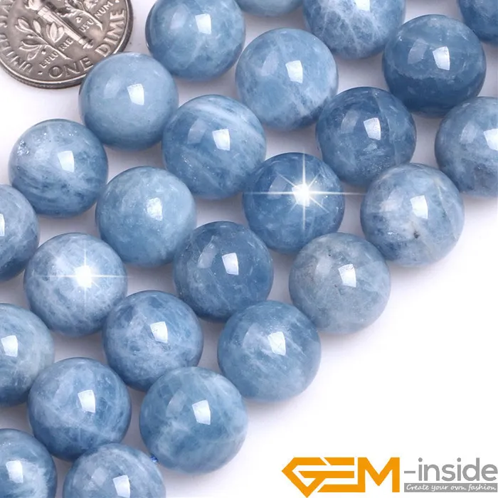Authentic Ocean's Breath: Enchanted Aquamarine Beads of Serenity