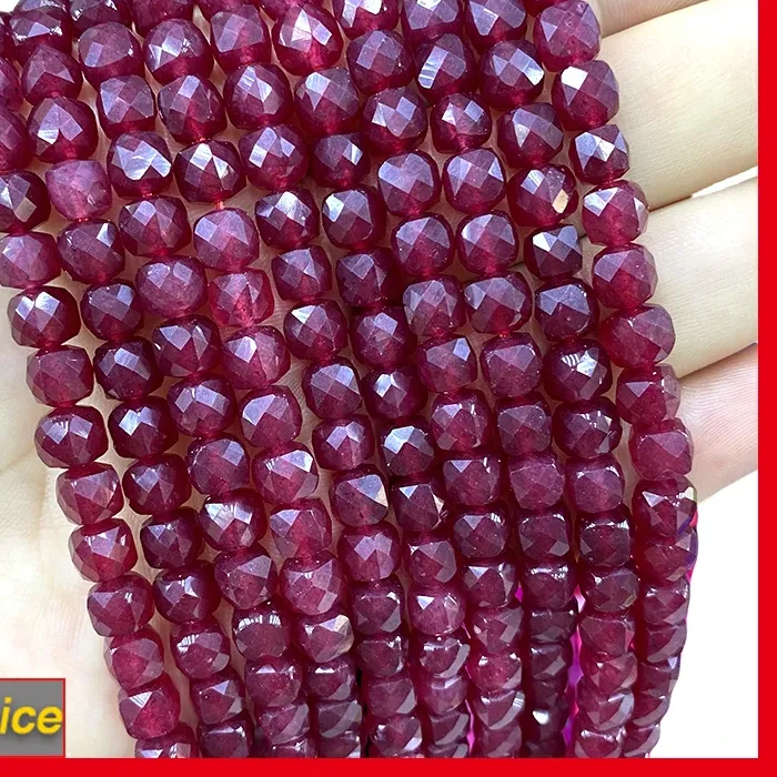 Authentic Sacred Crimson Chalcedony Cube Strands - Vessels of Vitality and Passion