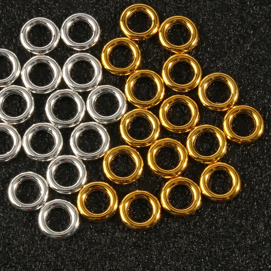 Authentic 50pcs/lot 8x2mm Gold Color Silver Color Jump Rings Single Loops Closed Jump Rings Jewelry Make Findings DIY Connector