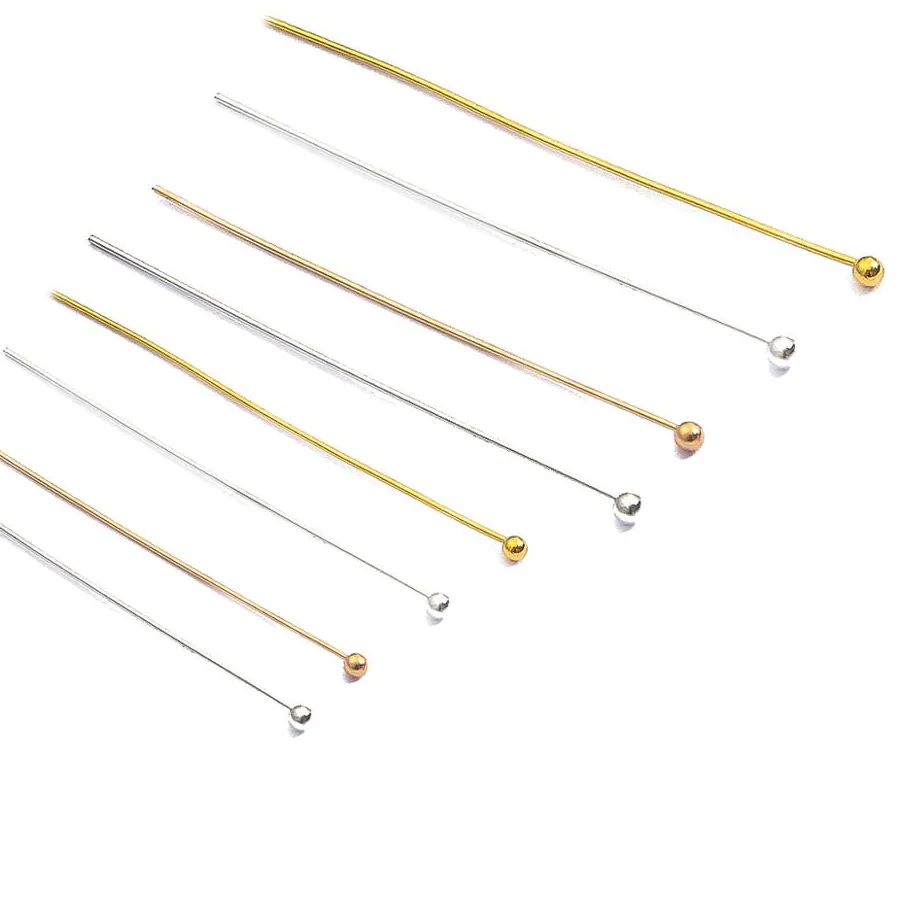 Authentic 200pcs/lot 16 20 25 30 40 50 mm Metal Ball Head Pins Handmade Crafts Diy Jewelry Making Head Pins Findings Accessories