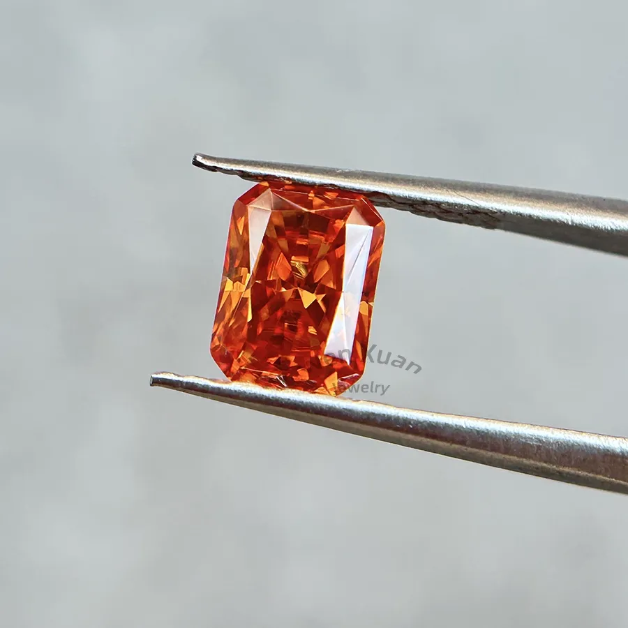 Authentic Embracing the Radiant Flame: VVS1 Bright Orange Moissanite