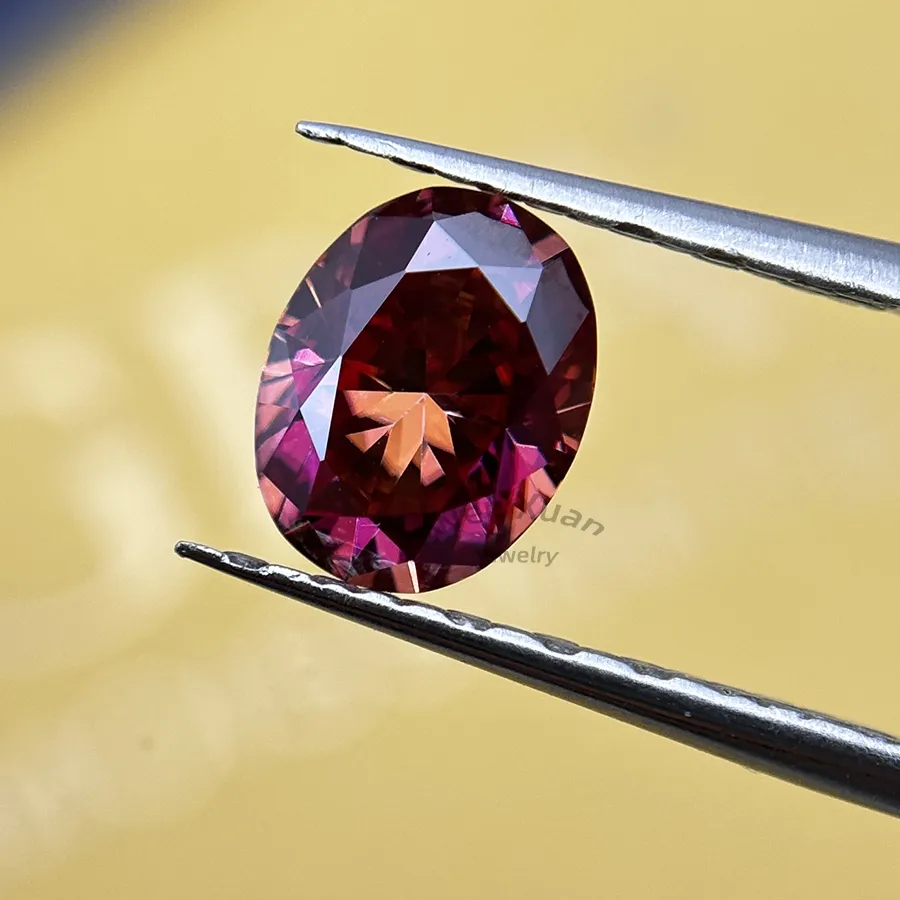 Authentic Crimson Heart Watermelon Moissanite - Passion and Vitality Sacred Gemstone Talisman
